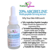 20% ArgiReline + 10% Multi-Peptides Matrixyl 3000 + 100% Strength Hyaluronic Acid Serum for Skincare - Serums Clear No Fragrance Lightweight Moisturizer