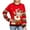 Red, variant on Women Christmas Knitted Sweater with Funny LED Light Up Round Neck Pullover