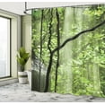 thumbnail image 5 of Ambesonne Landscape Shower Curtain, Jungle Waterfall Tree, 69"Wx70"L, Green Brown, 5 of 5