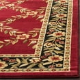 SAFAVIEH Lyndhurst Marshall Floral Border Area Rug, Red/Black, 8' x 11