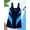 Blue, variant on Raenseen Women's Boyleg One Piece Swimsuit Athletic Sports Training Swimwear UPF 50+ Sun Protection Navy Blue XL/S
