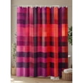 thumbnail image 4 of Red Purple Shower Curtain Set, Waterproof Shower Curtains for Bathroom, Modern Striped Plaid Abstract Oil Painted Washable Fabric Cloth Bath Curtain for Bathtub Decoration with Hooks 72x78 Inches, 4 of 6