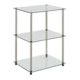 thumbnail image 3 of Convenience Concepts Designs2Go Classic Glass Tall 3 Tier End Table, Clear Glass, 3 of 5