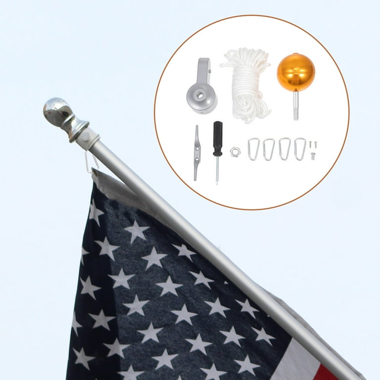3 Sets of Outdoor Flag Pole Accessories Flagpole Pulley Truck Simple  Repairing Tools