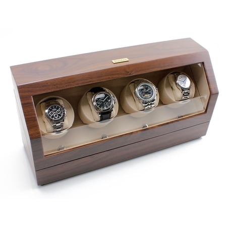 Quad Watch Winder - Walnut