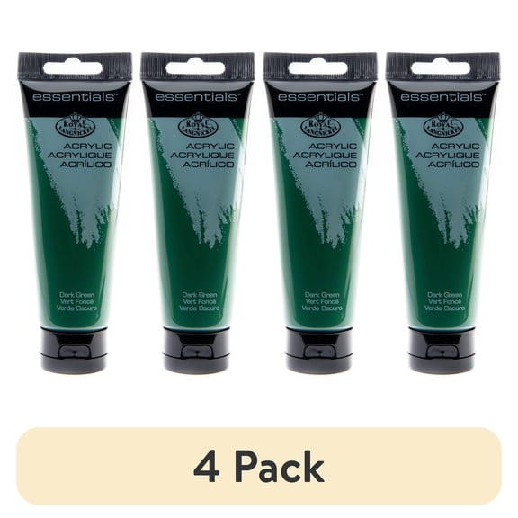 (4 pack) Royal & Langnickel Essentials 120ml Dark Green Acrylic Artist Paint