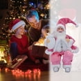 thumbnail image 4 of Doll Vnitage Gnome Moving Show año de nuevo Juguetes Decoraciones Adorno de árbol de Navidad para árbol de Navidad en hogar rosado Hugo Muñeca de Santa Claus, 4 of 8