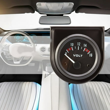 TABLZONE Auto Car Voltmeter Gauge LED Light Voltage Meter for Dark Environment Measurement