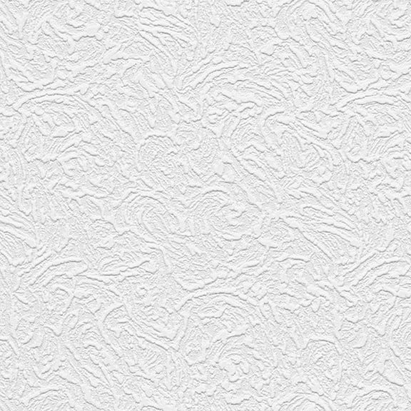 Sample for display purpose only.Concord Wallcoverings Paintable Textured Wallpaper Abstract Featuring Embossed Swirls, Off White, 7 In x 10 In, 48907