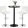 thumbnail image 1 of Gymax 3PCS Pub Table Set 24'' Round Bar Table & 2 Adjustable Bar Stools White, 1 of 10