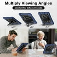 thumbnail image 6 of Allytechgroup iPad Air 13 Inch 2024 Case Cover with Pencil Holder, Rugged Protection with Kickstand & Hand Strap Heavy Duty Shockproof Kids Friendly Case for Apple iPad Air 13 M2 2024, Navyblue, 6 of 8