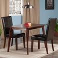 thumbnail image 2 of Winsome Wood Shaye 3-Piece Dining Table with Chairs Set, Walnut, 2 of 3