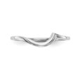 thumbnail image 4 of Solid 14k White Gold Contour Wedding Band Ring Size 7, 4 of 8
