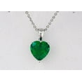 thumbnail image 3 of P30606 Classic Green Mt St Helens Helenite Heart Shape 6mm Sterling Silver Pendant Gift for Her, 3 of 3
