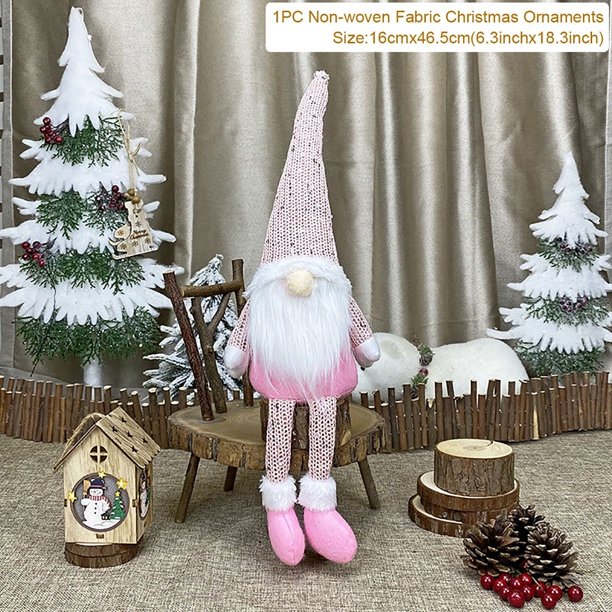 Adornos navideños de Papá Noel, decoración de árbol, alce, muñeco de nieve, muñeco de peluche, decoraciones navideñas para el hogar, regalo colgante de Navidad 2023 para niños