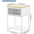 thumbnail image 3 of White Nightstand End Table with Cute Storage Bed Side Table for Kids Girls Bedroom Living Room Dorm 11x15x20 inches White, 3 of 15