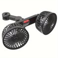 thumbnail image 1 of Dosaele Car Fan  Car Small Air Conditioner  Double-headed Rear Rear Fan  Powerful Wind  5pcs Wind Leaf  360 Degree Rotation  Extra High Wind Volume  Ultra Bass Running  Clip Installation, 1 of 7