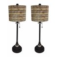 thumbnail image 2 of Royal Designs 28" Crystal and Oil Rub Bronze Buffet Lamp with Musical Notes Design Hardback Lamp Shade, Set of 2, 2 of 4