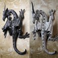 thumbnail image 3 of Black Flying Dragon Head and Tail Swinging Garden Pendant Garden Home Decoration Ornaments Resin Crafts, 3 of 5