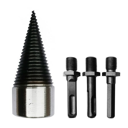 

Amusingtao 4pcs Splitting Wood Professional Screw Cone Driver Firewood Drill Bit Set