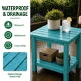 thumbnail image 5 of Y&M Outdoor Side Table, HDPE Patio End Table for Adirondack Chair, Weather Resistant Small Accent Table, Navy Blue, 2 Pack, 5 of 6