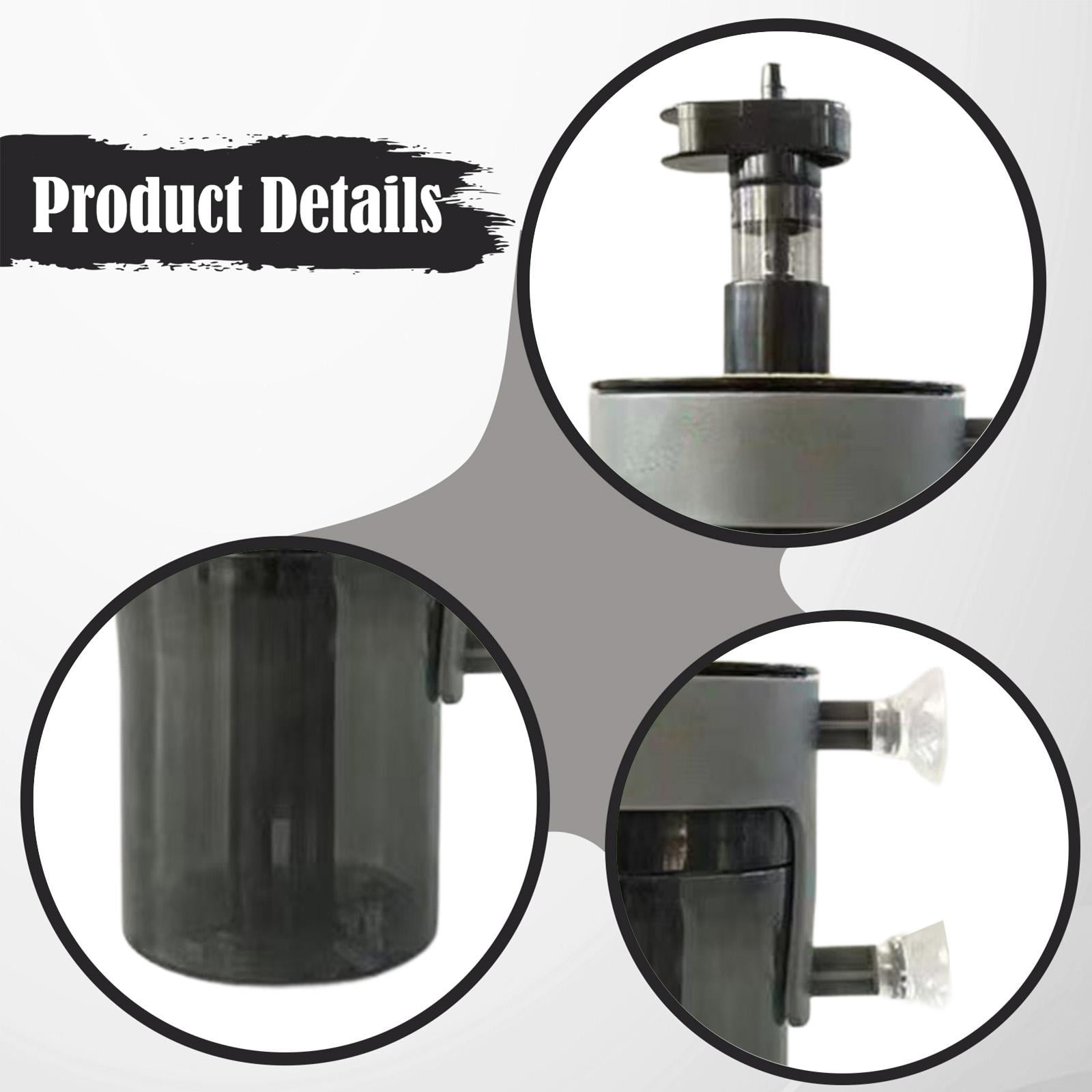 EHJRE Fish Tank Aquarium Cleaning Tool Fully Automatic Fish Stool Suction Collector Double Filtration Removable Design Suitable for Freshwater 21.5x5.4cm