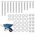 thumbnail image 1 of Wheelbarrow Carriage Bolts and Nuts Kit, 5/16" Stainless Carriage Bolts 4", 3", 2-1/2" and 2" Wheelbarrow Handles Bolts Kit Replacement-12 Pack One Size One Size, 1 of 5