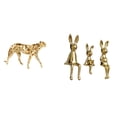 thumbnail image 1 of Figura de guepardo,Figura de guepardo dorado,adorno de escritorio moderno,Escultura de figura,Estatua sentada Figura Escultura Adorno,Estatuas de conejos en miniatura para decoración de, 1 of 8