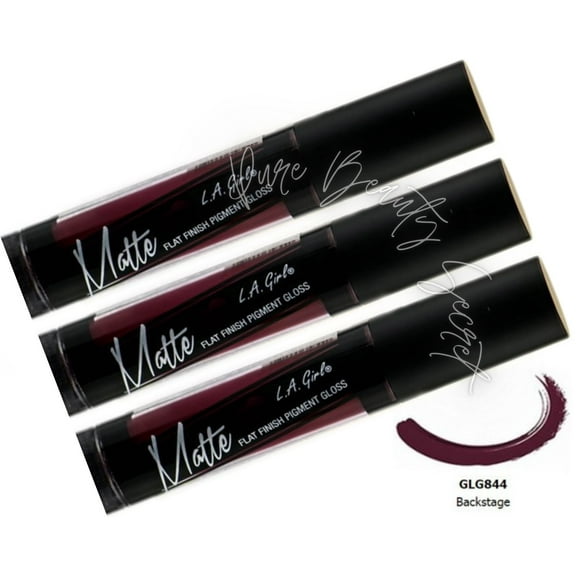 LA Girl Matte Flat Finish Pigment Gloss - Backstage x 3