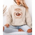 thumbnail image 5 of Football Mom Social Club Hoodie for Women Game Day Cheering From the Sidelines Pullover, Sand Hoodie, M, 5 of 8