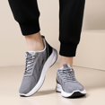 thumbnail image 5 of NOKIO Men's Fashion Sneakers Lightweight Breathable Knit Walking Shoes with Soft Insole and Durab𝗅e Sole, Versatile 𝖫a𝖼e Up Casual Running Shoes for Gym Training Workout, Daily Sport Wear, 5 of 8