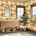 thumbnail image 4 of Peel and Stick Wallpaper Landscape Cactus Sands Rocky Terrain Desert Boho Wall Mural 23.6in x 9.8ft Self Adhesive Removable Wall Paper Renter Friendly Wallpaper for Nursery Bedroom Cabinets, 4 of 8