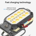 thumbnail image 3 of Yuarrent Camping senderismo COB plegable alto brillo foco de mano carga USB 4 modos linterna impermeable recargable Grande 598A Yuarrent OD029170-03, 3 of 6