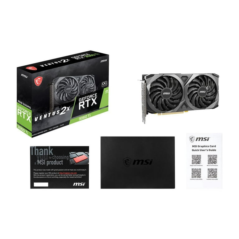 MSI Ventus GeForce RTX 3060 Ti 8GB GDDR6 PCI Express 4.0 Video