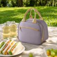 thumbnail image 5 of Insulated Lunch Bag | Leak Proof Insulated Lunch Tote for Work and School, Reusable Tote Bag for Adults, Gray Oxford Cloth, 5 of 6