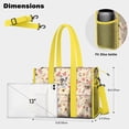 thumbnail image 5 of Teacher Tote Bag,Yorkie Dog and Flower Florals Teacher Utility Tote Bag,Large Work Tote Bags for Women with Multiple Pockets,Top Zipper Closure,13.8x10.6x6.7 Inch, 5 of 5