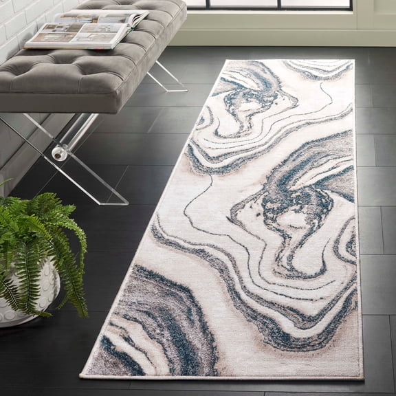Safavieh  Orchard Atanasa Vintage Rug 2'2" x 8' Runner - Ivory/Blue