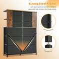 thumbnail image 3 of Enhome dresser for Bedroom Dresser with LED Lights Fabric Dressers & Chests of Drawers with 12 Drawers & Open Shelves, 3 of 9