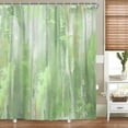 thumbnail image 4 of Abstract Green Gold Shower Curtain, Modern Neutral Marble Boho Ombre Minimalist Chic Art Shower Curtain for Bathroom, Sage Green Teal Grey Gray Fabric Bathroom Bathtub Curtain with 12 Hooks, 70X75IN, 4 of 5