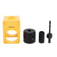 thumbnail image 2 of Door Lock Installation Kit with Adjustable Guide Template Door Lock Guide Template Ball Type Lock Hole Saw and Shaft for 1 - 3 / 8 to 1 - 3 / 4 Inch Doors, 2 of 7