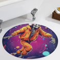 thumbnail image 4 of Dancing Cute Skull Man Washable Round Rug -Circle Area Rugs for Nursery Bedroom, Vintage Non Slip Non Shedding Low Pile Carpet for Living Room Coffee Table Entryway, 4 of 7