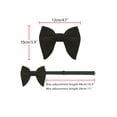 thumbnail image 3 of INSPIRAR CHIC Conjunto de Corbatas de Moño Ajustables de Color Sólido con Pañuelo de Terciopelo para Hombre Negro Talla Única, 3 of 4