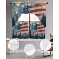 thumbnail image 2 of 4th of July Swag Kitchen Curtains Sets for Windows 24 Inch Length, Independence Day Mountain Forest Short Window Curtain Panels Swags Valances and Tiers 3 Piece Set for Cafe/Dining Room, 2 of 5