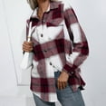 thumbnail image 4 of Patlollav Womens Plaid Cardigan Button Autumn Coat Blouse Outwear Shirts, 4 of 6