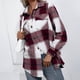 thumbnail image 5 of Puntoco Moda Mujer Plaid Impresión Cardigan Botón Otoño Abrigo Blusa Outwear Camisas Outwear Puntoco Puntoco-7480, 5 of 7