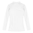 thumbnail image 6 of YONGHS Women's Glossy O Neck Long Sleeve T-Shirt Slim Fit Breathable Yoga Sportwear Fitness Tops White XL, 6 of 7