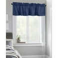 thumbnail image 4 of Modern Navy Blue Window Valances for Kitchen,Rod Pocket Valance Privacy Small Curtain,Minimalist Art Window Treatment Drapes for Bedroom Laundry Room Farmhouse Home Decor, 4 of 8