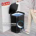 thumbnail image 4 of Glad Step Trash Can, Series 2 Soft Close Garbage Bin with Odor Protection, 13 Gal, Black, 4 of 12