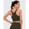 thumbnail image 2 of Sostén CRZ YOGA Butterluxe Cuello Alto Espalda Deportiva Oliva XS, 2 of 5