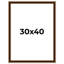 30x40 Frame Gold Brown Plein Air Vintage Solid Wood Picture Frame | 1.75 Inches Moulding Width |